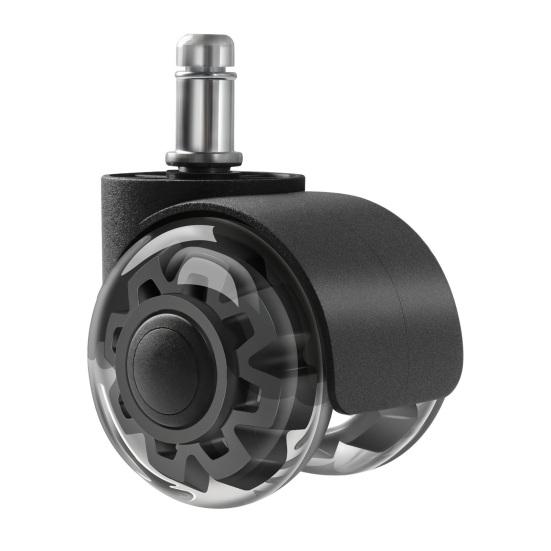 2-дюймовое прозрачное колесо для офисного кресла, прочное, универсальное, тихое, для полов из твердой древесины, ковер, компьютерный игровой стол, роликовое кресло, замена роликов