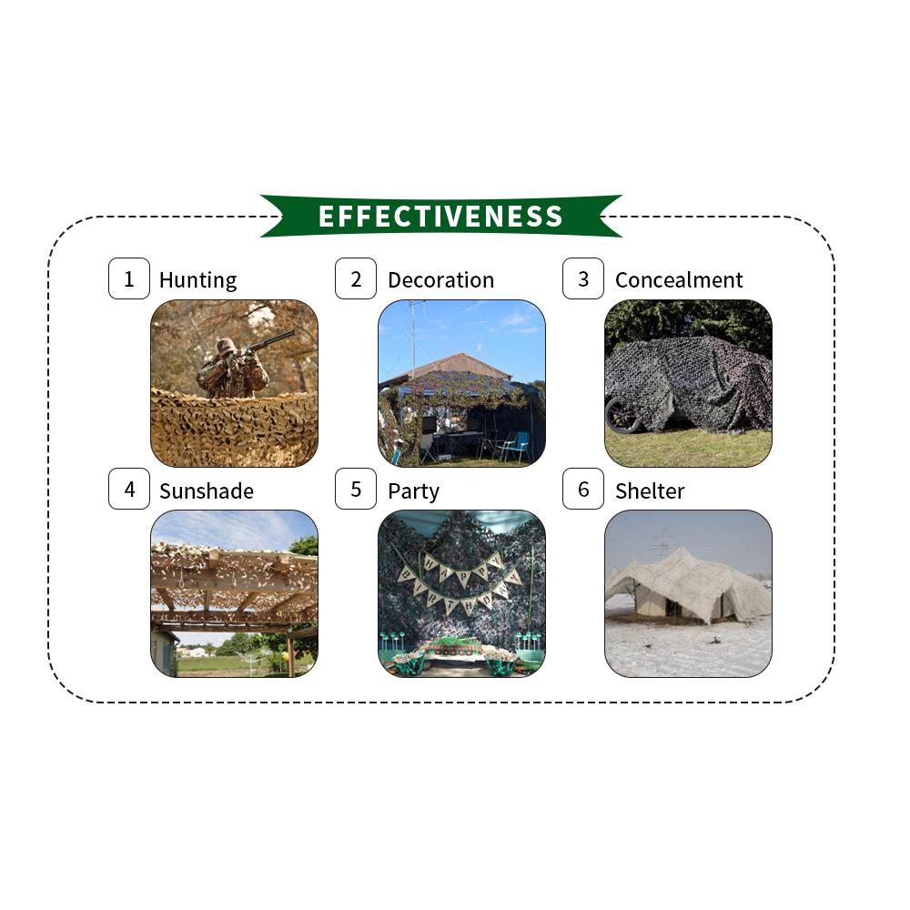 Kylebooker 1.5m Width Fire Retardant Gardening Shade Sails & Nets Camo Blind Material for Deer Hunting, Sunshade, Tree Stand, Party Decorations