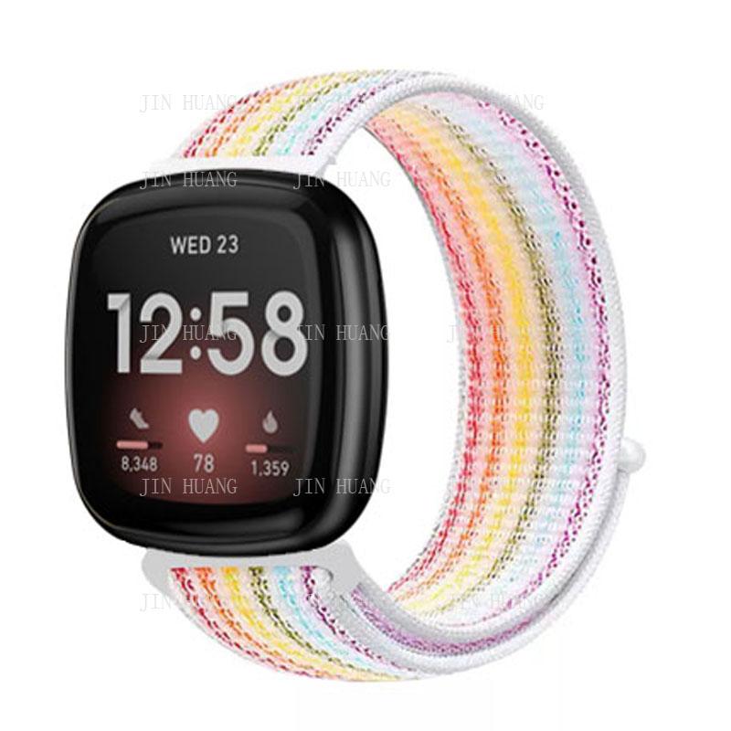 Нейлоновый ремешок для Fitbit Versa 4 3 2 Lite Сменный ремешок для умных часов Ремешок для Fitbit Sense 2 Петля Браслет