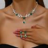 BLINGBAY Women's Jewelry Set Sweet Romantic Wedding Trendy Accessories Casual Rhinestones Elegant Necklace Earrings Set Women's Flower Jewelry Gift