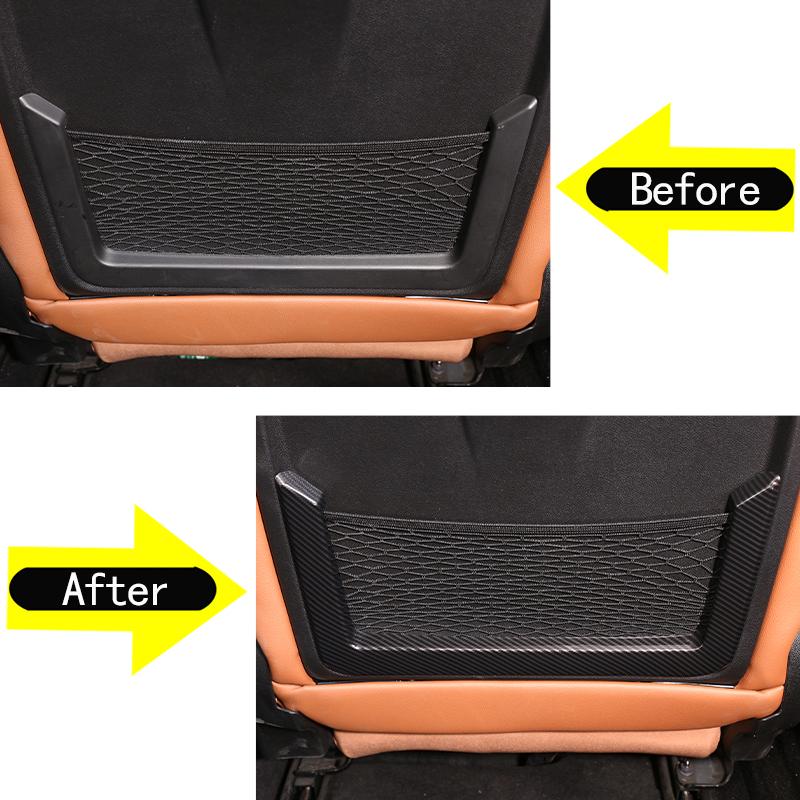 Для Alfa Romeo Giulia 2017 2018 2 шт. Карбоновый цветной каркас заднего сиденья автомобиля, отделка салона автомобиля