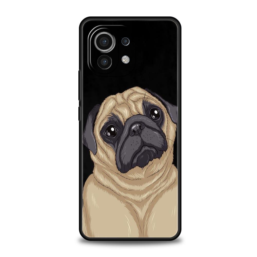 Чехол для телефона для Xiaomi Mi 15 14 14T 13T 12T Pro 12 13 11 Lite 5G 11T X6 X5 Pro Мягкий ТПУ чехол Милый Мопс Собака