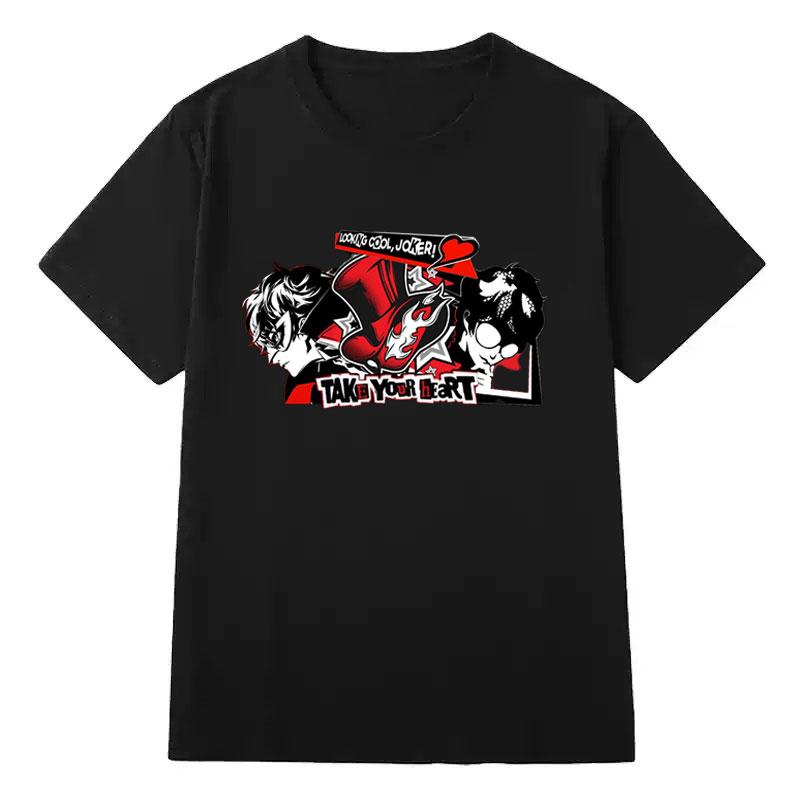 Футболки Persona 3 4 5 JOKER Игровая футболка Видеоигры P5ona Графические футболки Игорь Таро Морґана Изанаги Харадзюку Полиэстеровая футболка