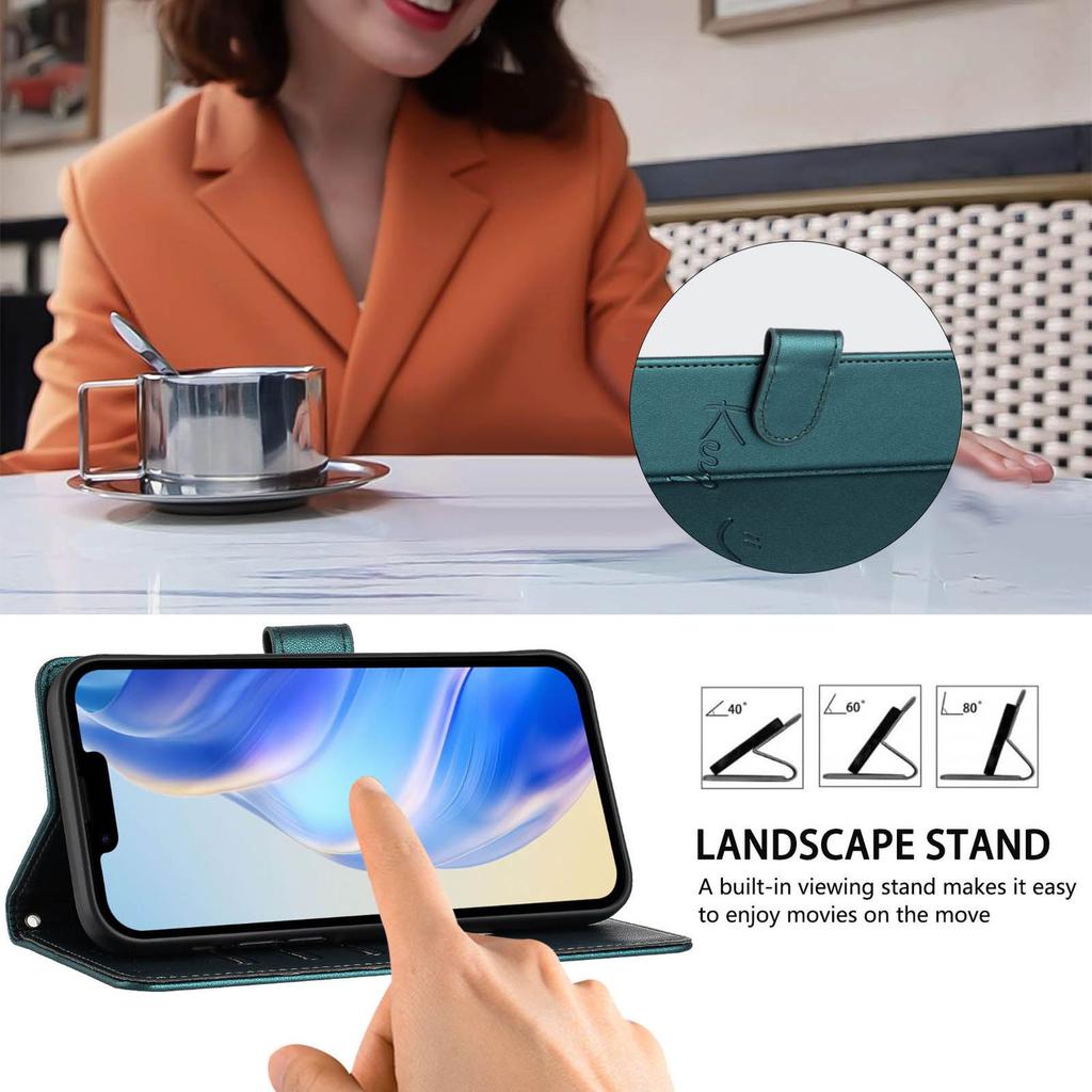 Leather Wallet Flip Case For Doogee N55 Plus N60 Pro Note 58 59 56 56x Keep Smile Embossed Design with Wrist Strap