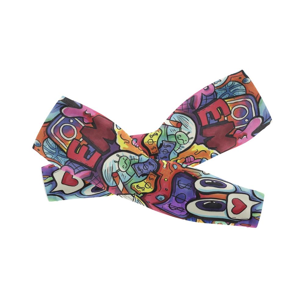 1 пара перчаток с защитой от ультрафиолета, нарукавники с татуировкой, летний нарукавник для футбола, вождения, баскетбола