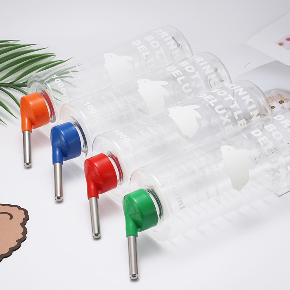 Бутылка для питья воды для хомяков 1000 мл, пластиковая, для золотого хомяка, кролика, для маленьких домашних животных, клетка, подвесная бутылка для воды