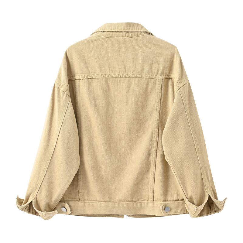 Женские топы, короткое пальто, весенне-осенняя джинсовая куртка, женские повседневные женские цветные джинсовые куртки, свободная верхняя одежда, женские топы