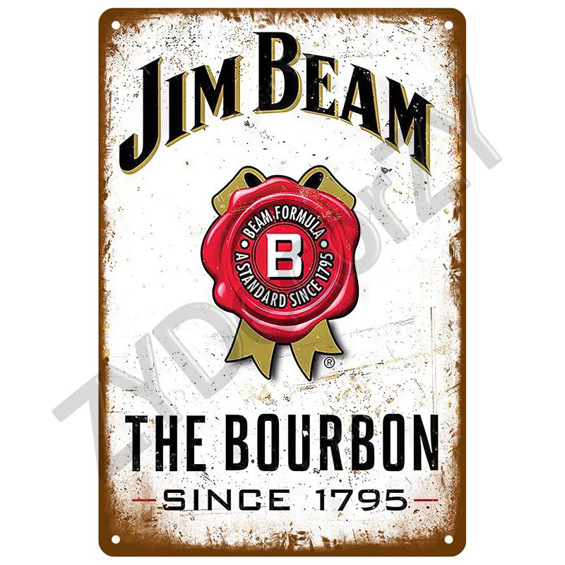 Beer Tin Sign Retro Wall Plaque Art Club Pub Bar Poster Home Decor Metal Sign Wall Decorations Vintage Cafe Mural Plate Brand