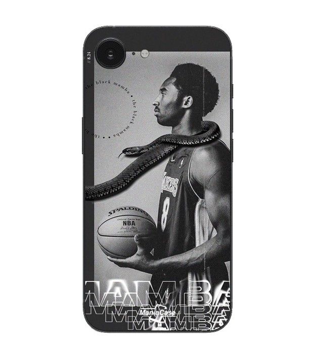 Maniacase Case For Iphone 16E Kobe Bryant NBA Black Mamba Mentality