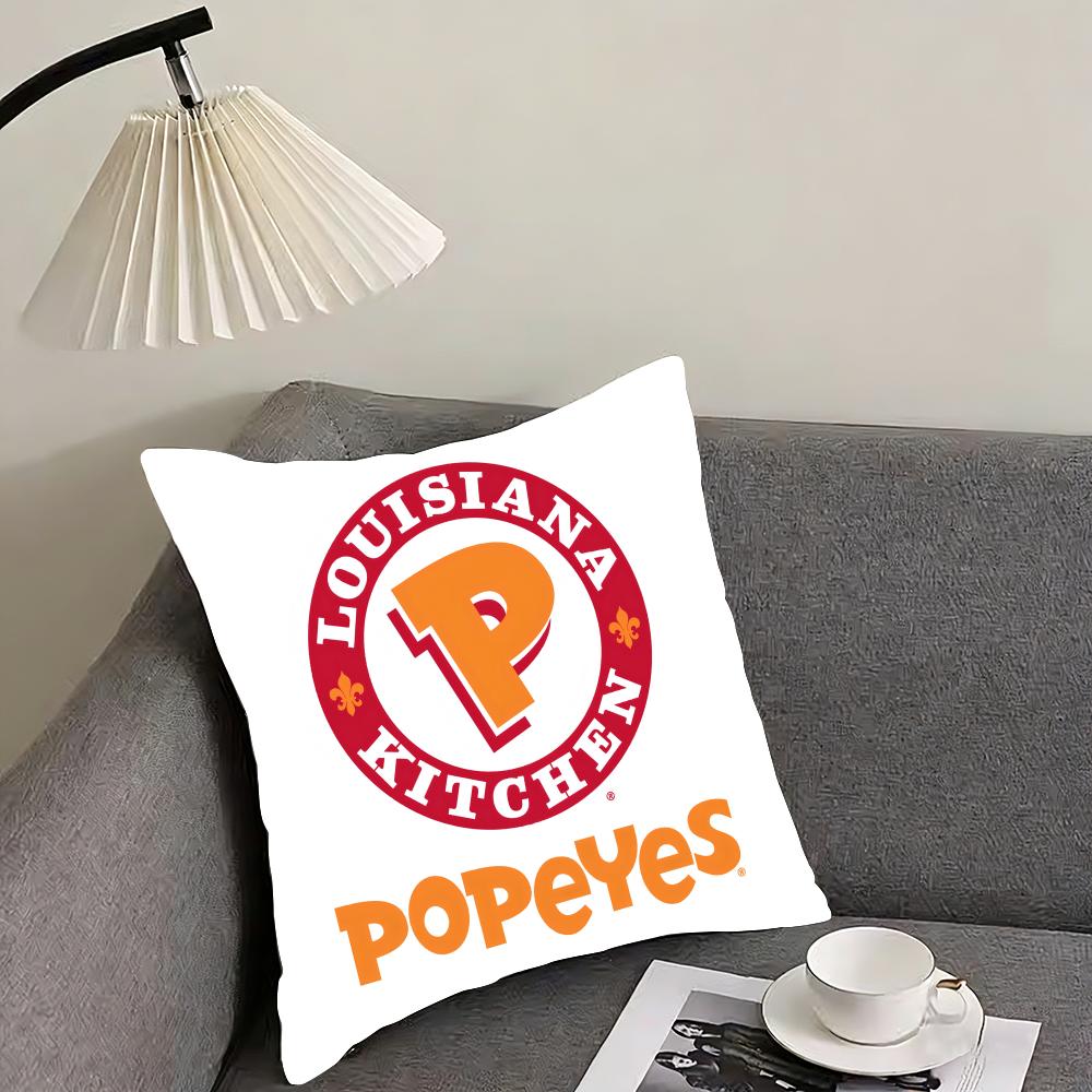 Fried Chicken PPopeyeS Cushion Cover Elegant Comfort Pillowcase Sofa Bed Doublesided Printed Invisible Zipper Home Decor
