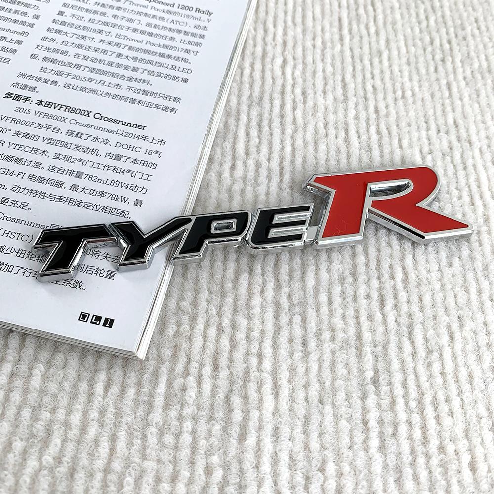 Emblema 3D de metal para la parrilla delantera del coche, tipo R, calcomanía con el logotipo para Honda CIVIC FD2 FD FA 5 Mugen
