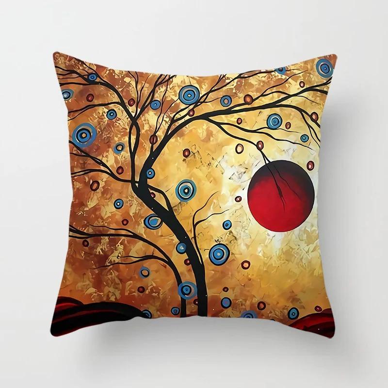 Creative Tree Pattern Pillowcase Interior Decoration Office Living Room Home Pillowcase