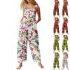 Women's Jumpsuit Halloween Print Casual Loose Vintage Shoulder Strap Cotton Linen