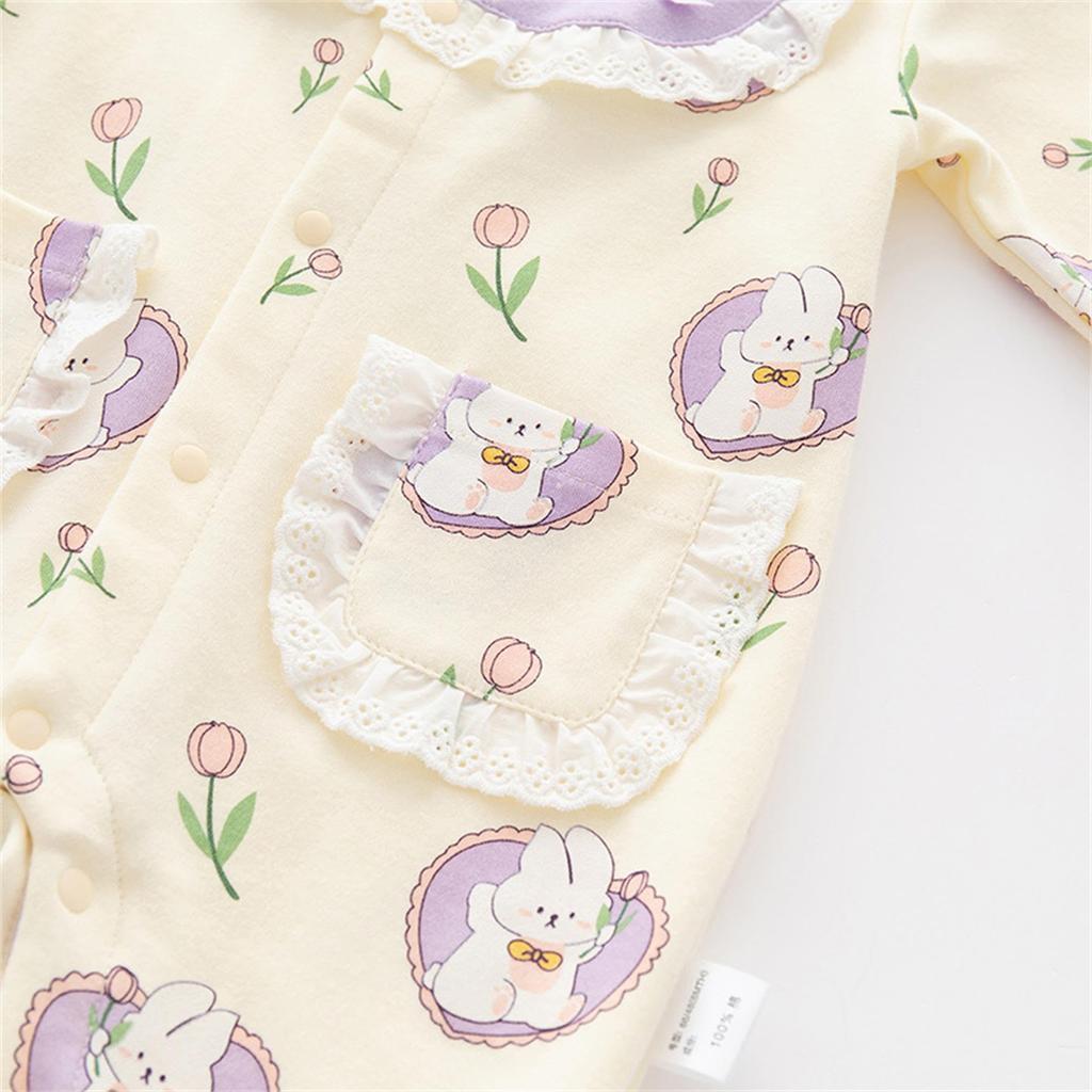 Baby Long Newborn Baby Shower Young Front Indoor Outdoor Wear [GORBAST] Clothes, Girls, Rompers, Coveralls, Sleeves, Underwear, Clothes, Spring,