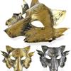 Plastic Wolf Mask Animal Wolf Masquerade Fancy Halloween Mask  Party Supplies