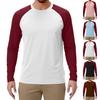 Мужской спортивный топ с длинным рукавом реглан контрастного цвета