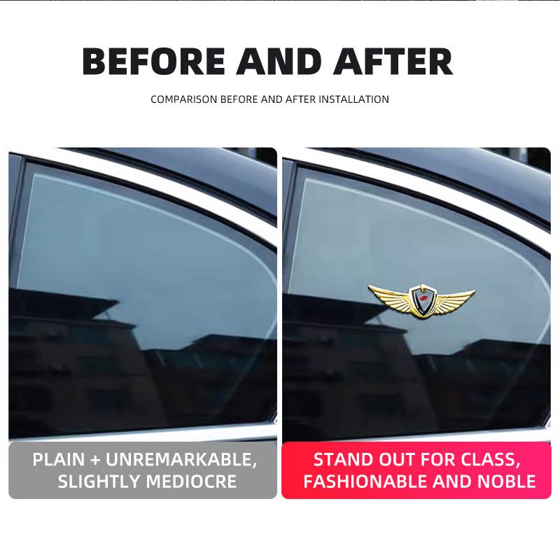 3D Wings Metal Shield Logo Metal Sticker Decorate Car Accessories For Kia Cerato