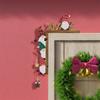 Santa Claus Xmas Door Corner Sign Wooden Door Corner Ornament Creative Door Frame Decoration