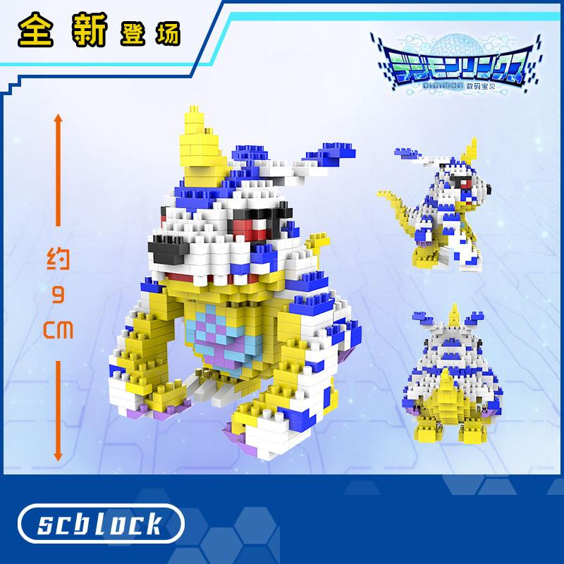 Digital Monster Agumon Gabumon Mini Building Blocks Piyomon Greymon DIY Micro Brick Tentomon Gomamon Figures Toys For Kids Gift