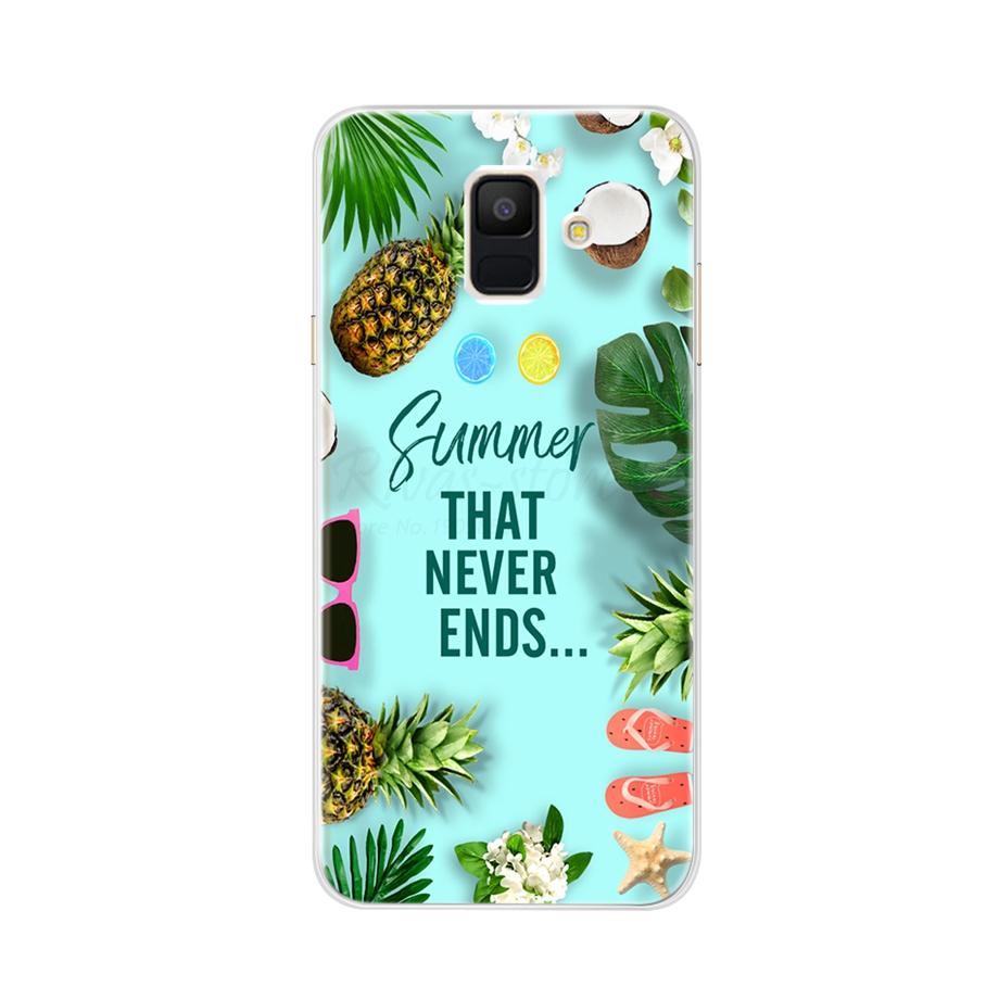 Для чехла Samsung A6 2018 Чехол A600F Мягкий Силикон ТПУ Задняя Крышка Чехол для Телефона Для Samsung Galaxy A6 Plus 2018 A605 A605F A 6 Чехол