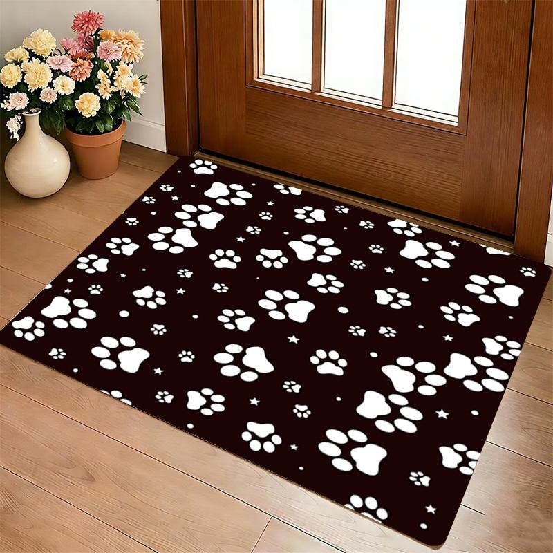 Paw Prints Living Room Nonslip Area Rug Soft Carpet For Bedroom Game Playroom Sofa Office Home Decor Doormat Christmas Gift C930731
