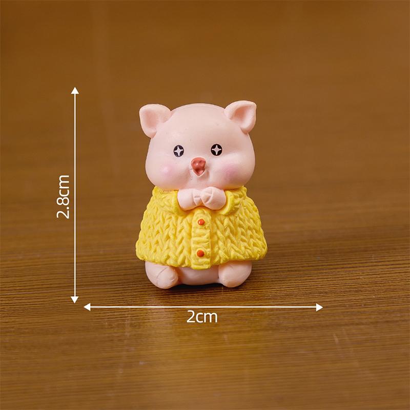 Креативный мультфильм милый кот собака свинья микро пейзаж смоляные украшения для домашнего украшения кавайное животное комната украшение стола