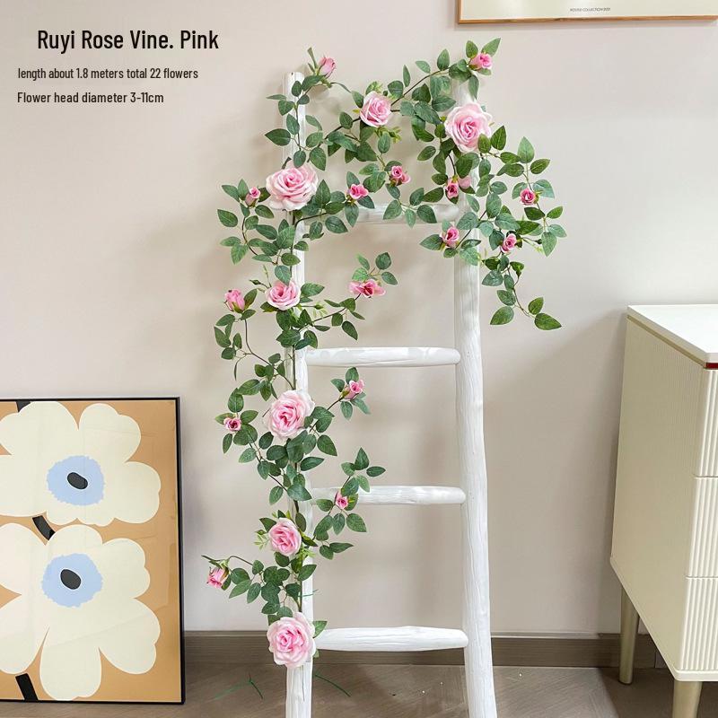 Artificial Rose Vine for Air Conditioner Pipe and Ceiling Wall Decoration
