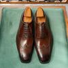 Британские ретро деловые туфли Оксфорды из кожи, мужские, легкая роскошь, ручная работа, из коровьей кожи, дышащие, Брокги, резные, модные туфли