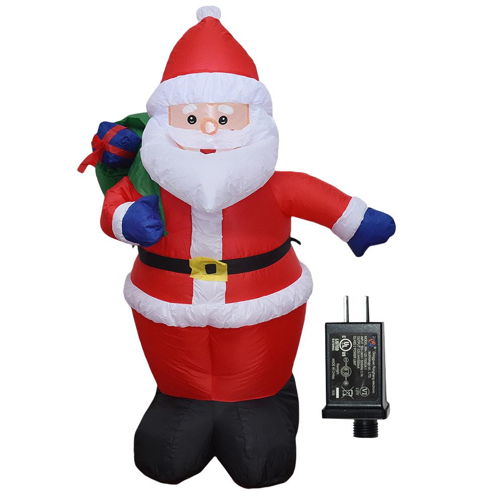 Светодиодная надувная милая игрушка, надуваемая воздухом, освещенное украшение в виде Санта-Клауса, светящаяся гигантская модель, украшение для рождественской садовой вечеринки