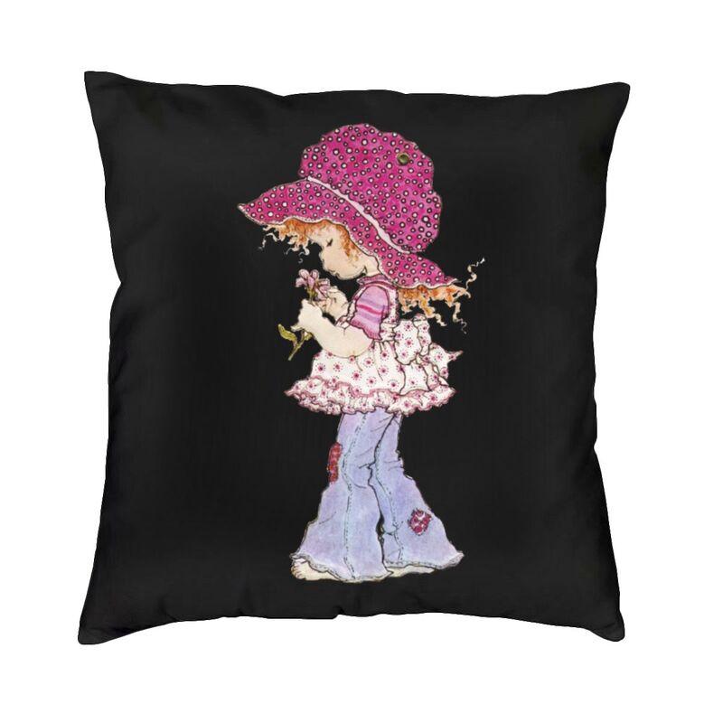 Sarah Kay Girl Cartoon Animation Cushion Cover 45x45 Decoration Printing Throw Pillow for Sofa Double Side