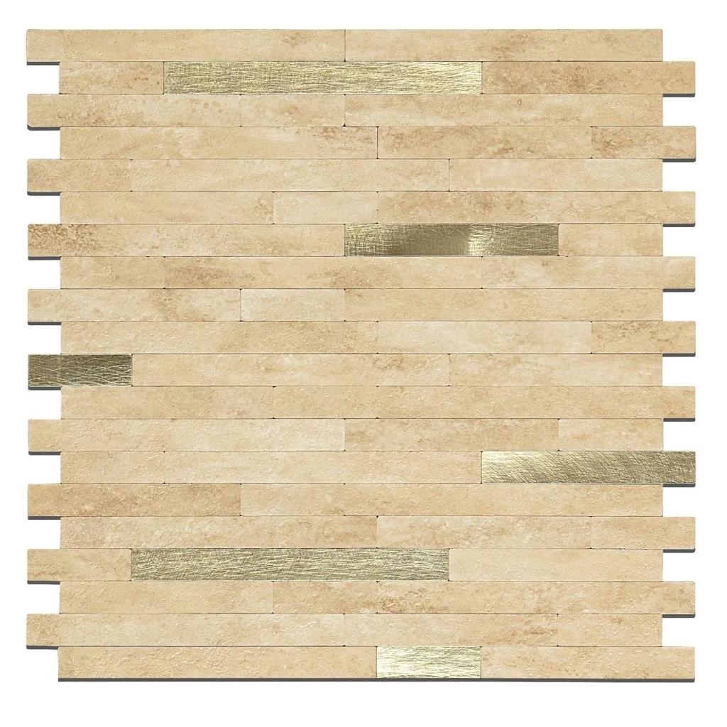 1 шт. Мозаичная настенная плитка Отклеивающаяся самоклеящаяся Водонепроницаемая Алюминиевая прямоугольная Кухонная плитка для ванной Фартук Огнеупорная стена