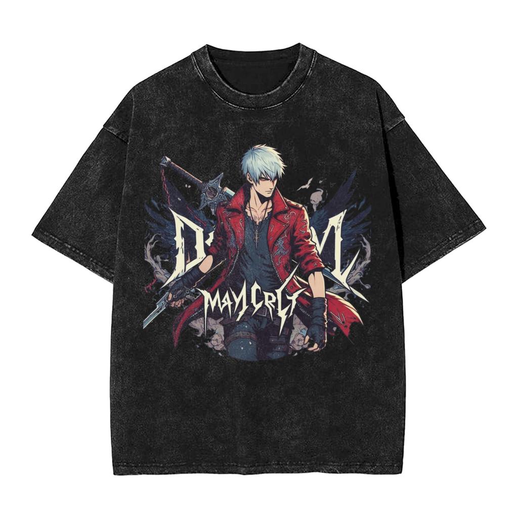 Игровые футболки Dante DMC Devil May Cry Манга Графика Стиль стритвир Футболки с коротким рукавом для мужчин Женская одежда