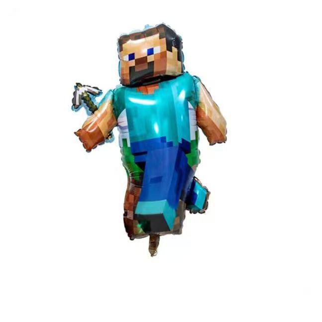 Шары и флажки для вечеринки в стиле Pixel Creeper и Roblox