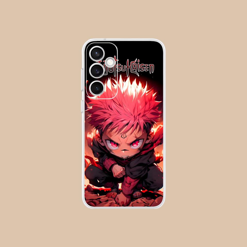 Чехол для мобильного телефона Jujutsu Kaisen Сукуна для Samsung Galaxy S25 S24 S23 S22 S21Plus FE Ультрапрозрачный Цветной Чехол Красивый Роскошный