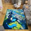 Lucario Flannel Pattern Square Carpet,Area Rug,Carpet Rug for Living Room Bedroom Sofa Playroom Decor,Non-slip Floor Mat