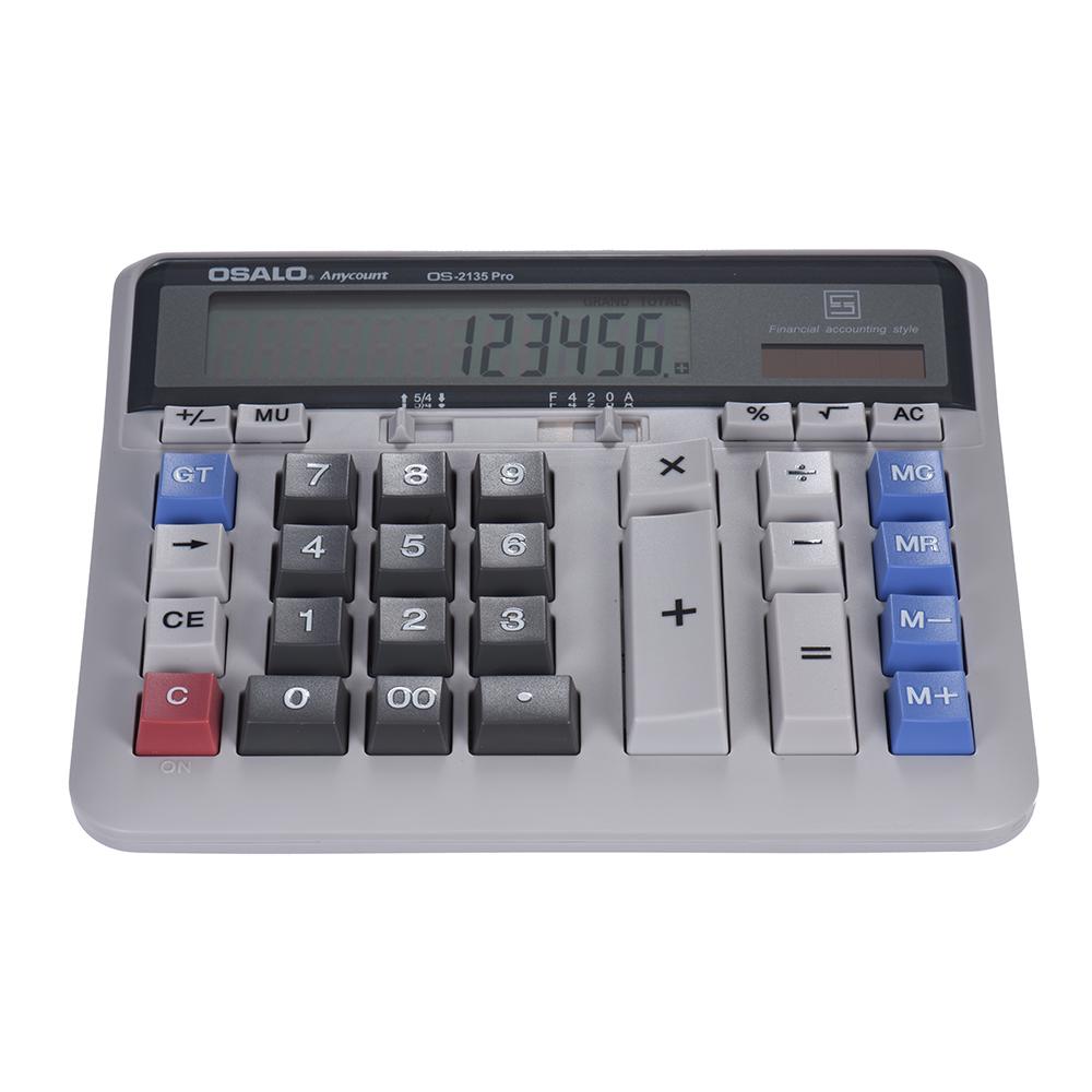 Large Computer Electronic Calculator Counter Solar & Battery Power 12 Digit Display