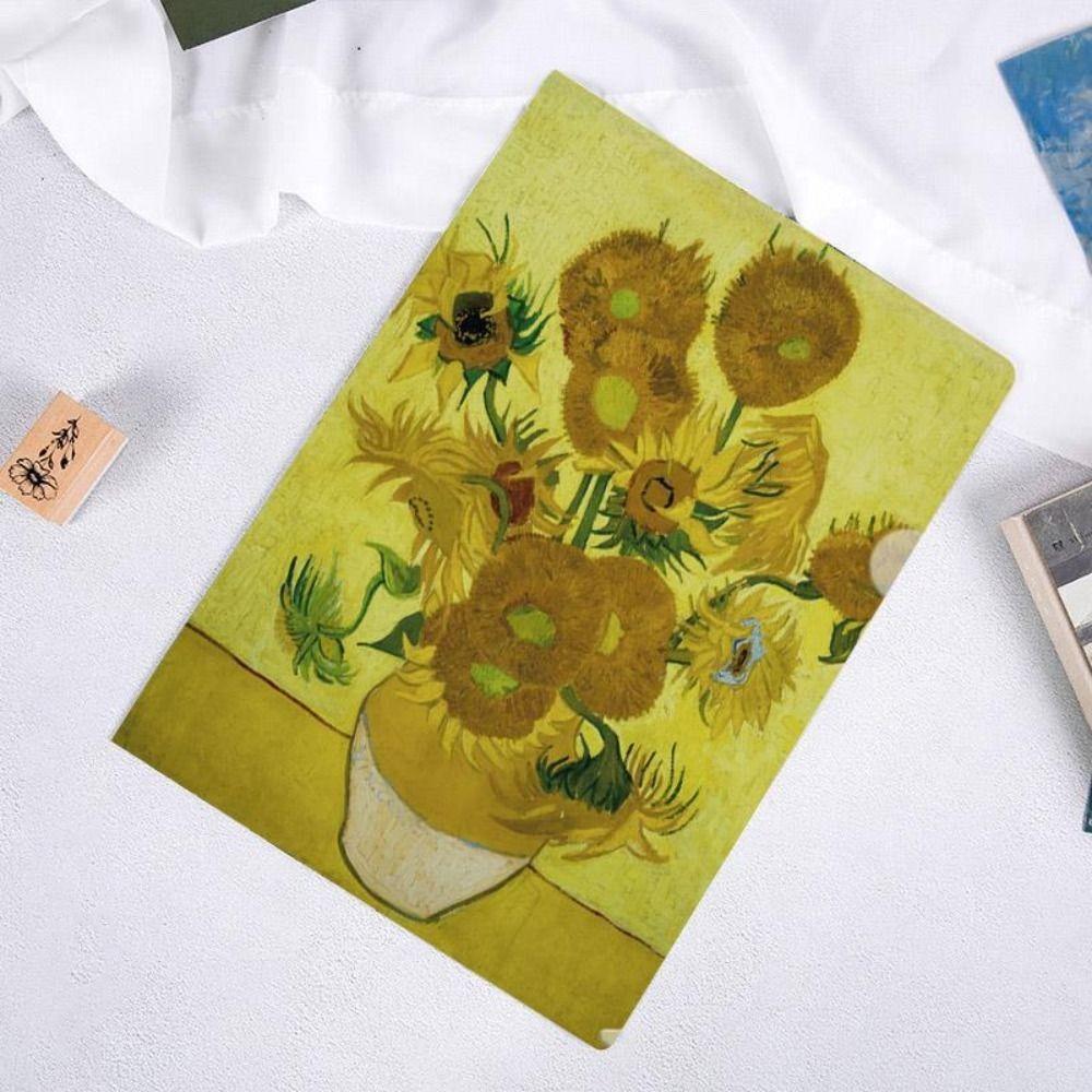 Папка-презентация Папка L-образной формы Серия «Забавные известные картины» Документы Органайзер для бумаги Сумка для хранения Папка для файлов A4 Настольный