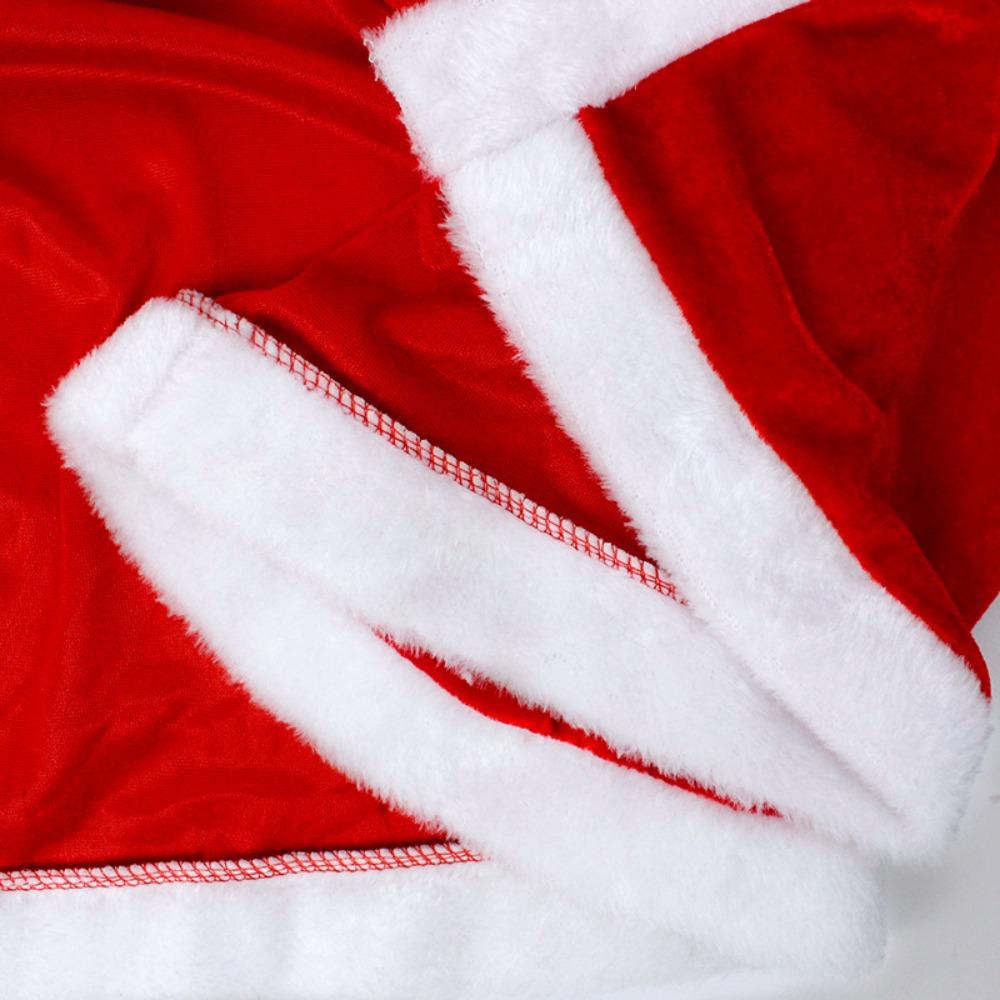 Плюшевый пончо с капюшоном из полиэстера, рождественский костюм для косплея, ветрозащитный красный рождественский плащ, осень-зима