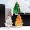 Exquisite Crystal Tree Figurine Cute Tree Statue Creative Christmas Tree Miniature  Birthday Gift