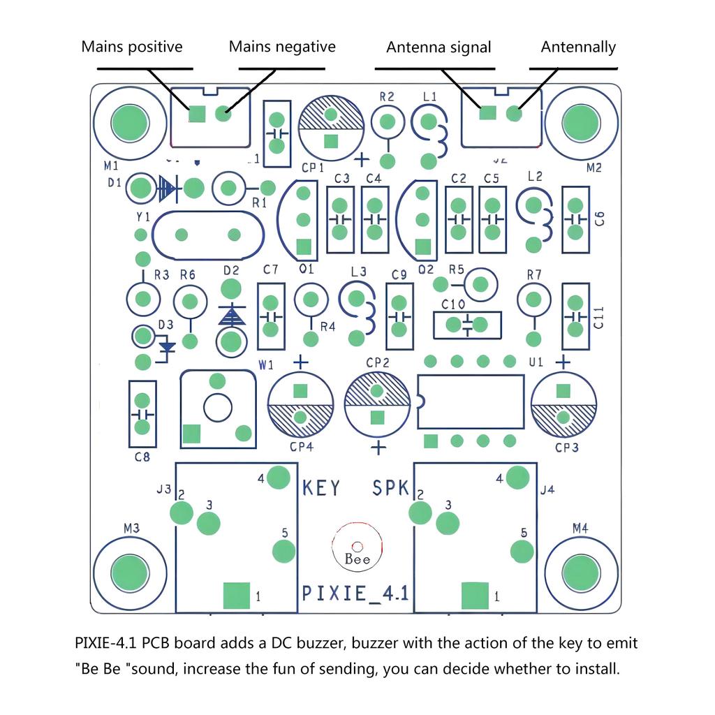 4.1 Комплект версии CW Модуль трансивера Плата Незаконченная сборка Часть Коротковолновая радиостанция 7.023MHz-7.026MHz