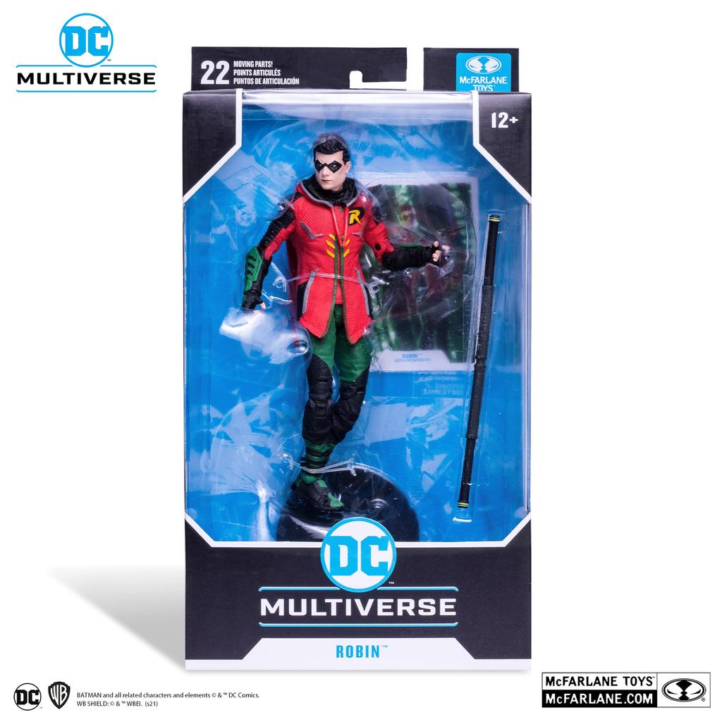 DC Multiverse DC Comics Gotham Knights Robin 7-дюймовая фигурка красного цвета, примерно 18 см в высоту 15377 #111
