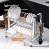 JD Original Dish Rack, Draining Rack, Kitchen Countertop Storage, Plate Holder, Kitchen Cooking Utensils [Stainless Steel]