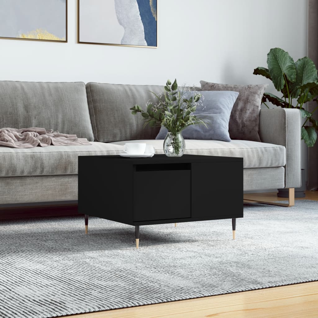 Coffee Table Black 55 x 55 x 36.5 cm Particleboard