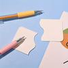 Одинарный выдвижной нож-ручка, инновационный инструмент для резки художественной бумаги, в качестве точилки для карандашей нажимного типа, идеально подходит для обрезки карточек и распаковки