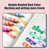 Двухцветные складные цветные маркеры, двухсторонняя флуоресцентная ручка, цветная ручка для рисования, подарок