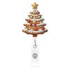 Pink Santa Christmas Badge Holder Santa Claus Badge Reel Funny Retractable Badge Reel  Office