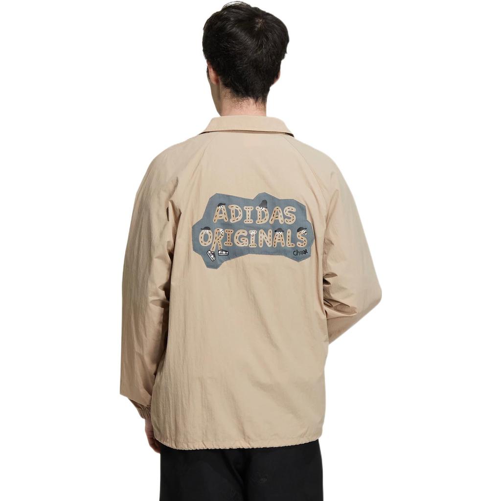 Adidas Originals Trefoil X CHARR Co-Branded Adjustable Drawstring Hem Sports Jacket Men Jackets Khaki HR3462