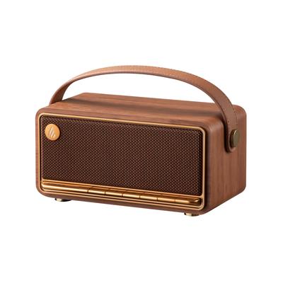 EDIFIER MP330 Портативный Bluetooth Компактный и Летняя Золотая Награда Проводной 19 Часов Музыки Bluetooth SD и Приложение МДФ Ретро Дизайн с Коричневым Динамиком,