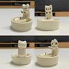 Cute Kitten Candle Holder Warming Paws Cartoon Candle Holder Funny Creative Lovely Scented Heat Resistant Crafts Home Decoration