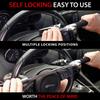 KRASER WA839B Steering Wheel High Universal and 3 Emergency Car Steering Wheel Lock Lock, Security, Adjustable, Keys, Built-in Hammer,